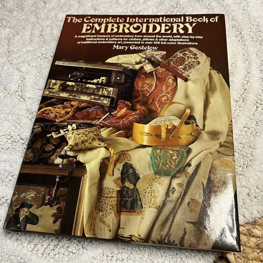 Vintage 1970s Coffee Table Hard Cover Embroidery Books Techniques History Guides